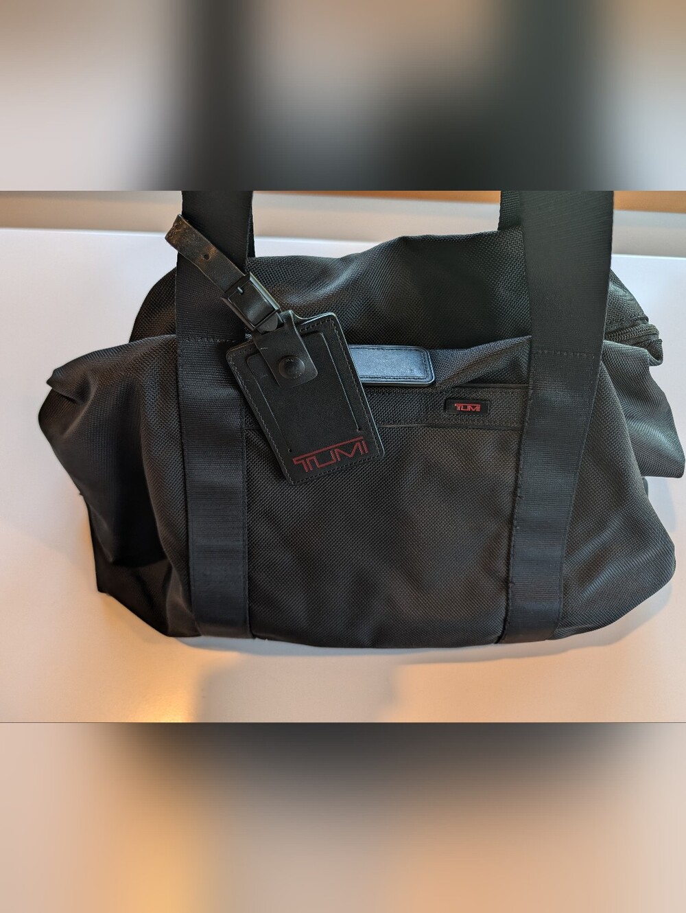 TUMI Nylon Duffle Bag Black Medium Size